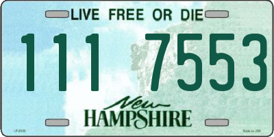NH license plate 1117553
