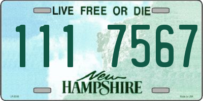 NH license plate 1117567