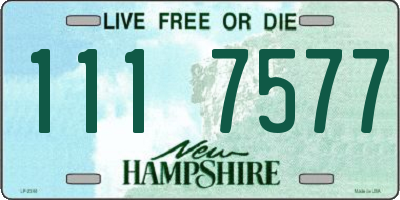 NH license plate 1117577