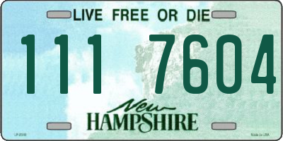 NH license plate 1117604