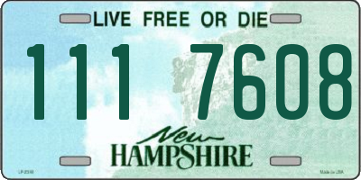 NH license plate 1117608