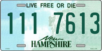 NH license plate 1117613
