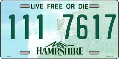 NH license plate 1117617