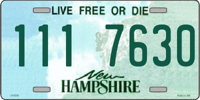 NH license plate 1117630