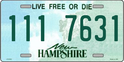 NH license plate 1117631