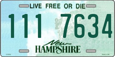 NH license plate 1117634