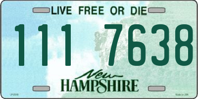 NH license plate 1117638