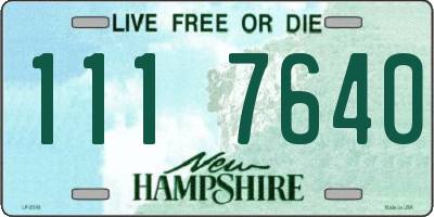 NH license plate 1117640