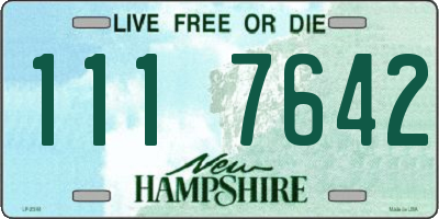 NH license plate 1117642