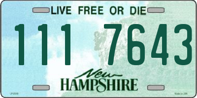 NH license plate 1117643