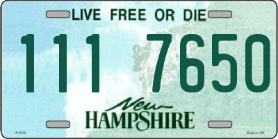 NH license plate 1117650