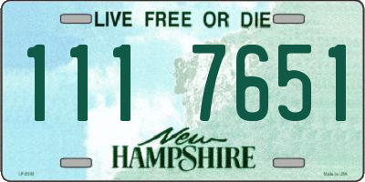 NH license plate 1117651