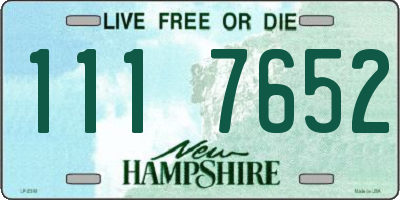 NH license plate 1117652