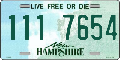 NH license plate 1117654