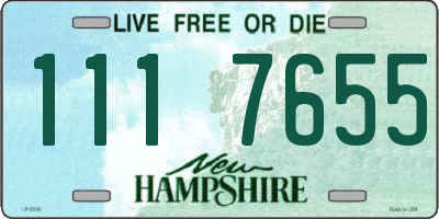 NH license plate 1117655