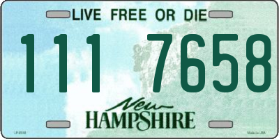 NH license plate 1117658