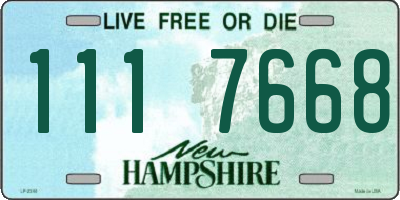 NH license plate 1117668