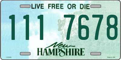 NH license plate 1117678