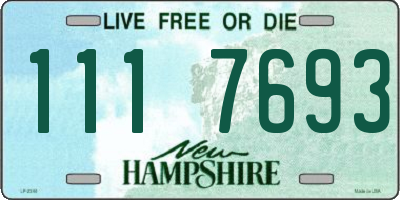 NH license plate 1117693