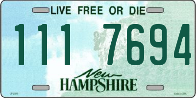 NH license plate 1117694