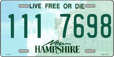 NH license plate 1117698