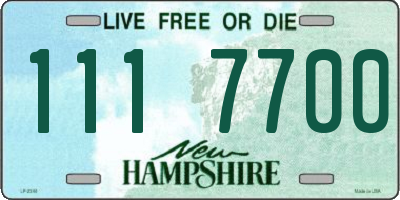 NH license plate 1117700