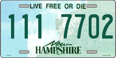NH license plate 1117702
