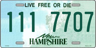 NH license plate 1117707