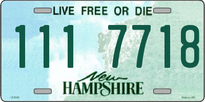 NH license plate 1117718