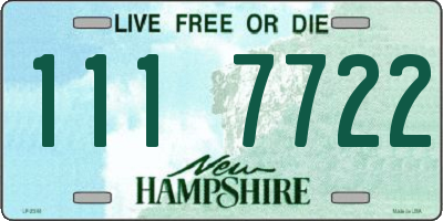 NH license plate 1117722
