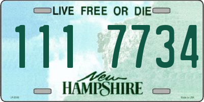 NH license plate 1117734