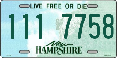 NH license plate 1117758