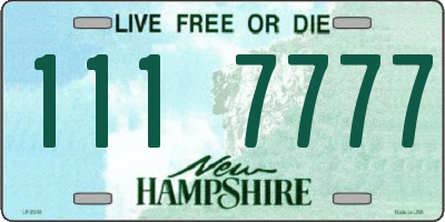 NH license plate 1117777