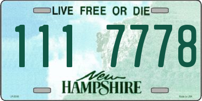NH license plate 1117778