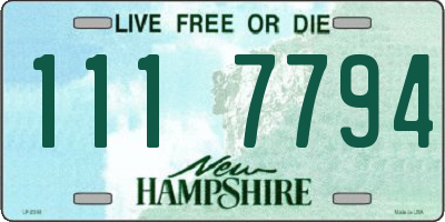 NH license plate 1117794
