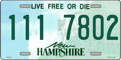 NH license plate 1117802