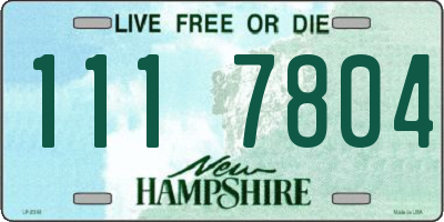 NH license plate 1117804