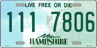 NH license plate 1117806