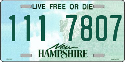 NH license plate 1117807
