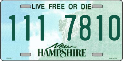 NH license plate 1117810
