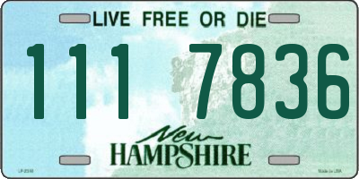 NH license plate 1117836