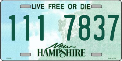 NH license plate 1117837
