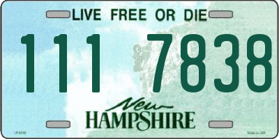 NH license plate 1117838
