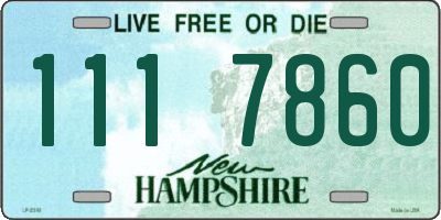 NH license plate 1117860