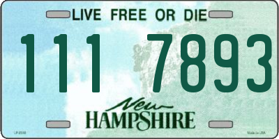 NH license plate 1117893