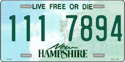 NH license plate 1117894