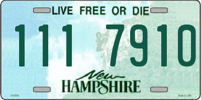 NH license plate 1117910