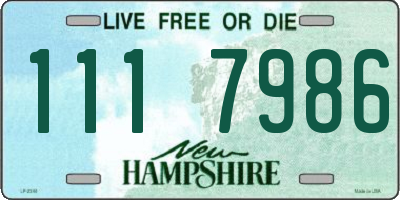 NH license plate 1117986