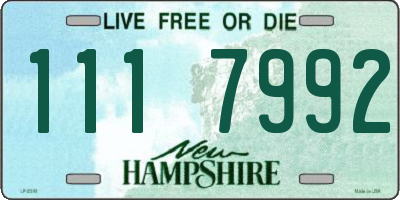 NH license plate 1117992