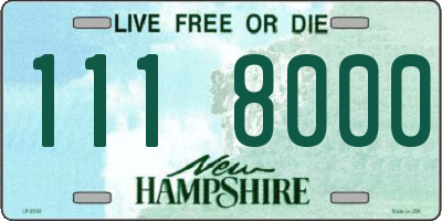 NH license plate 1118000